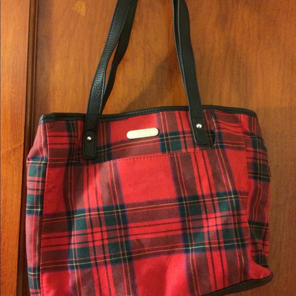 Plaid shoulder strap bag